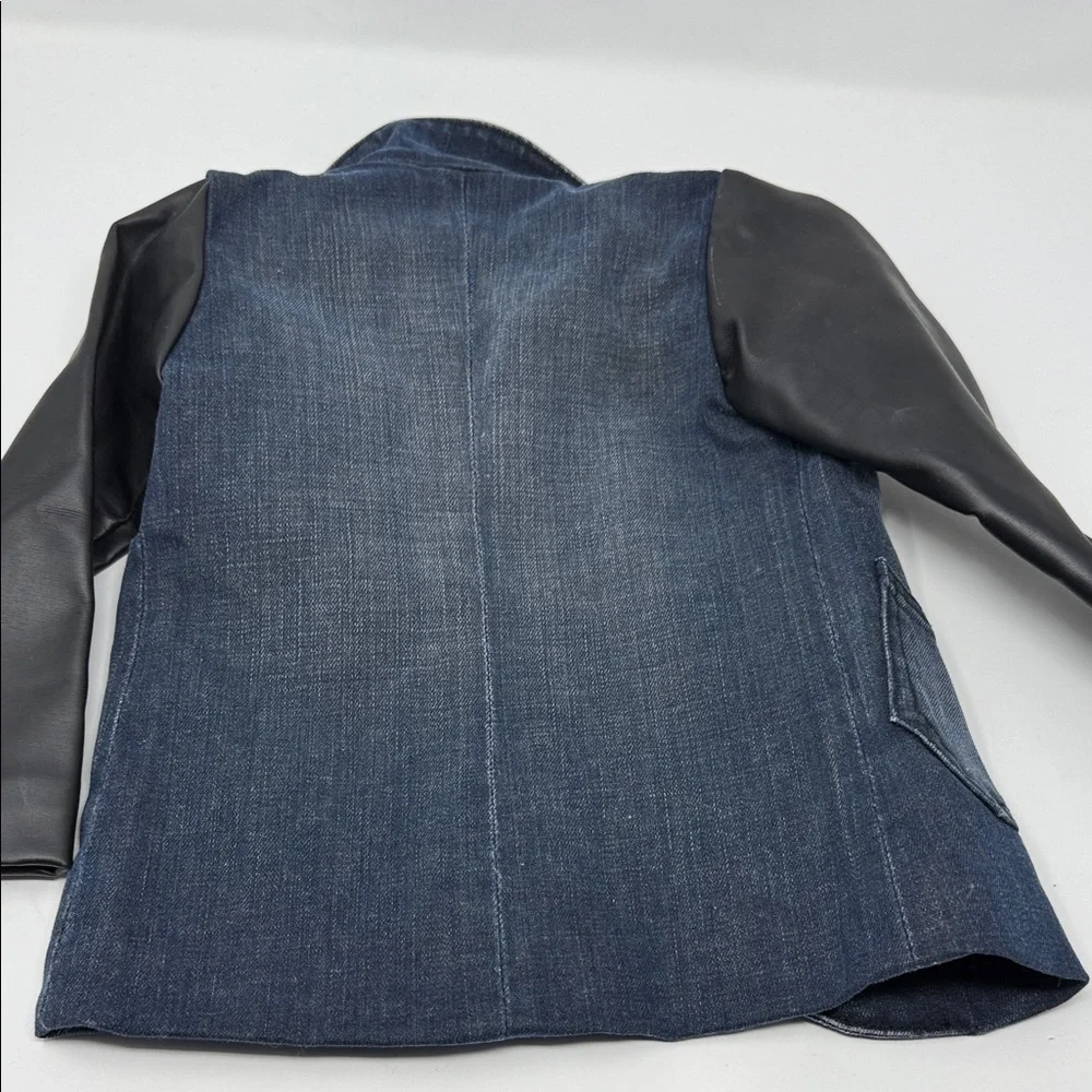 Aven Kid’s Denim and Leather Sport Jacket - Black and Blue Sunday Best Size 2T - Picture 6 of 8